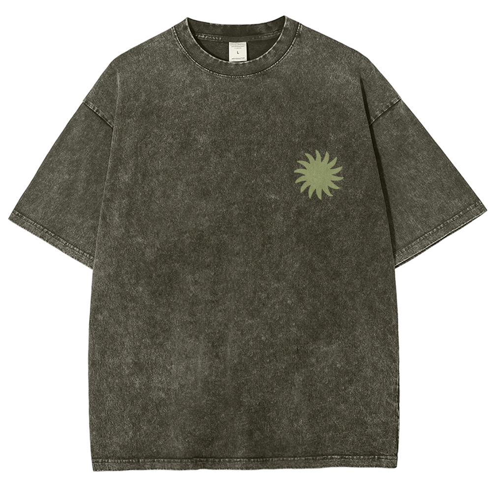 Washed T-Shirt | Hippie Sun Unisex Things That Bring You Joy | TIDESEN