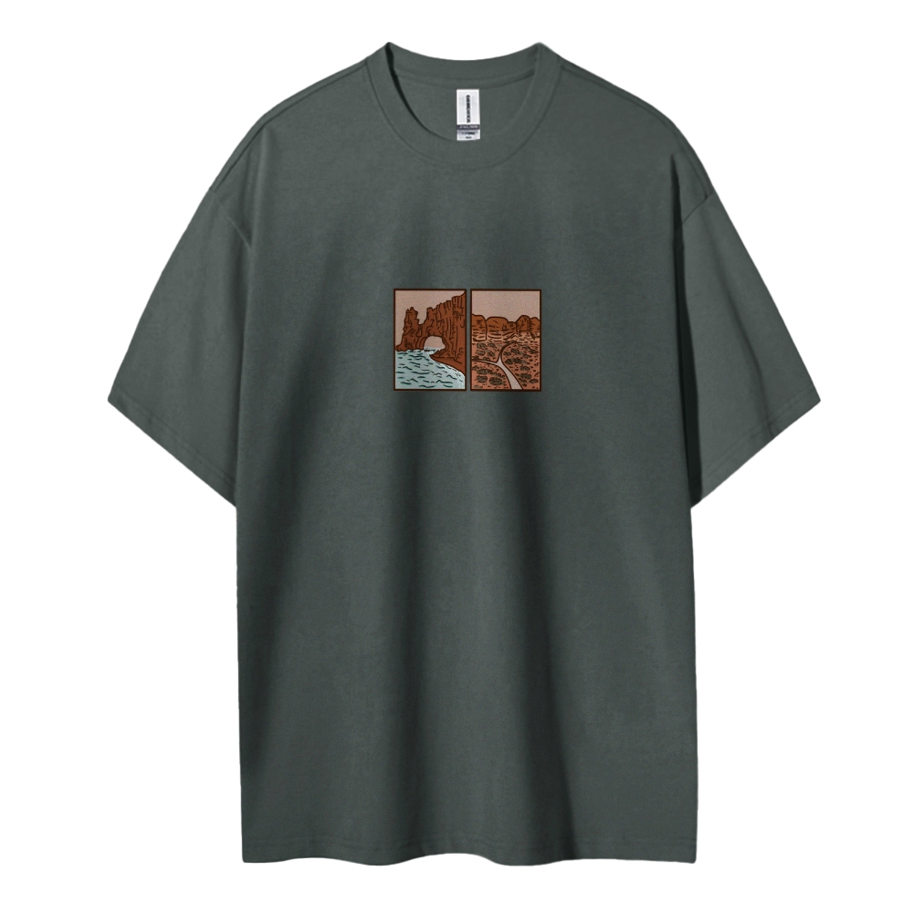 Cotton T-Shirt | Landscape The Earth His Glory Unisex Fit | TIDESENCE