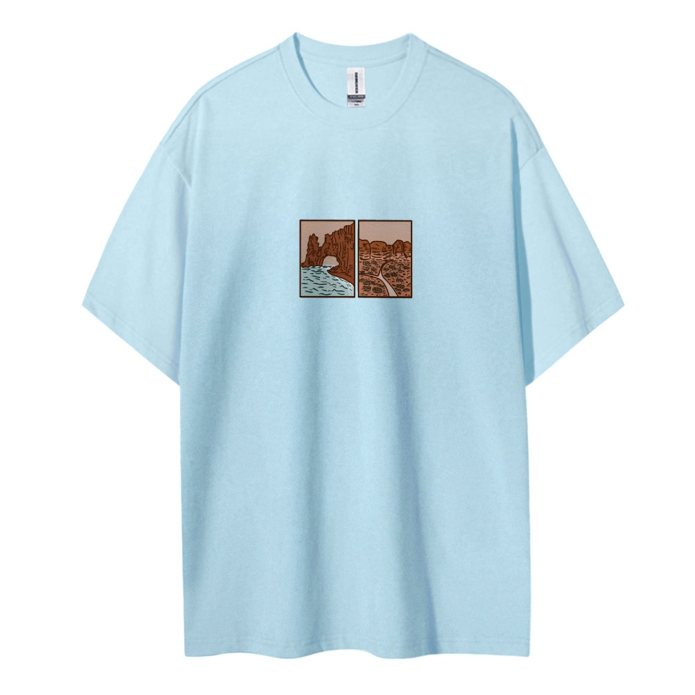 Cotton T-Shirt | Landscape The Earth His Glory Unisex Fit | TIDESENCE