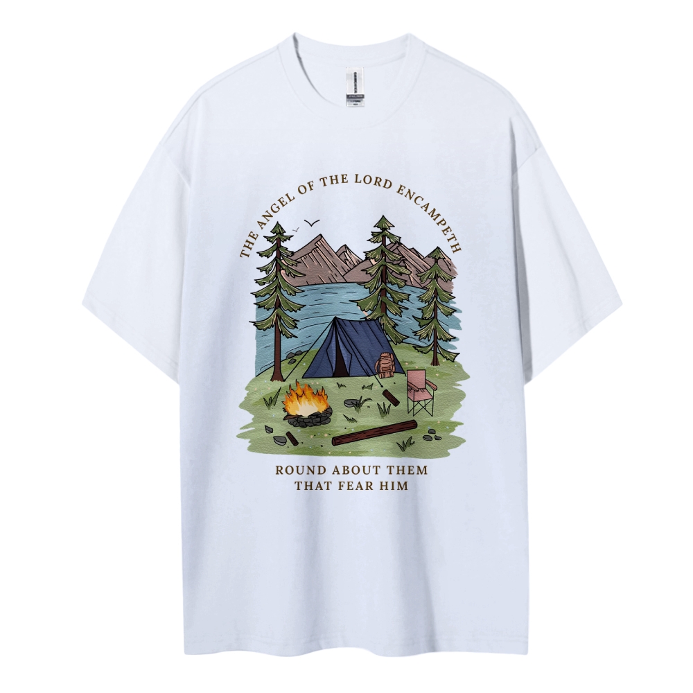 Cotton T-Shirt | Adventure Journey Forest Camping Unisex Fit | TIDESENCE