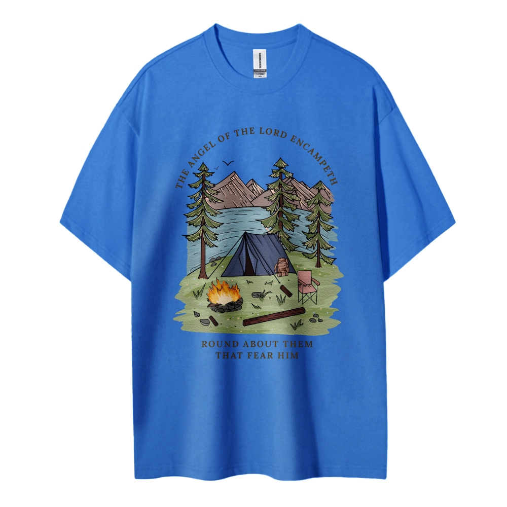 Cotton T-Shirt | Adventure Journey Forest Camping Unisex Fit | TIDESEN