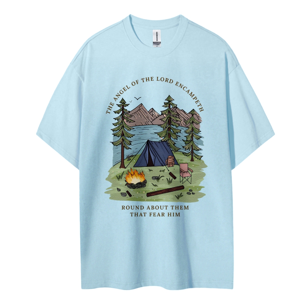 Cotton T-Shirt | Adventure Journey Forest Camping Unisex Fit | TIDESEN