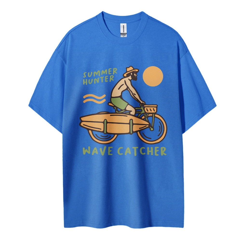 Cotton T-Shirt | Surf Unisex Fit Summer Hunter Wave Cartcher | TIDESEN