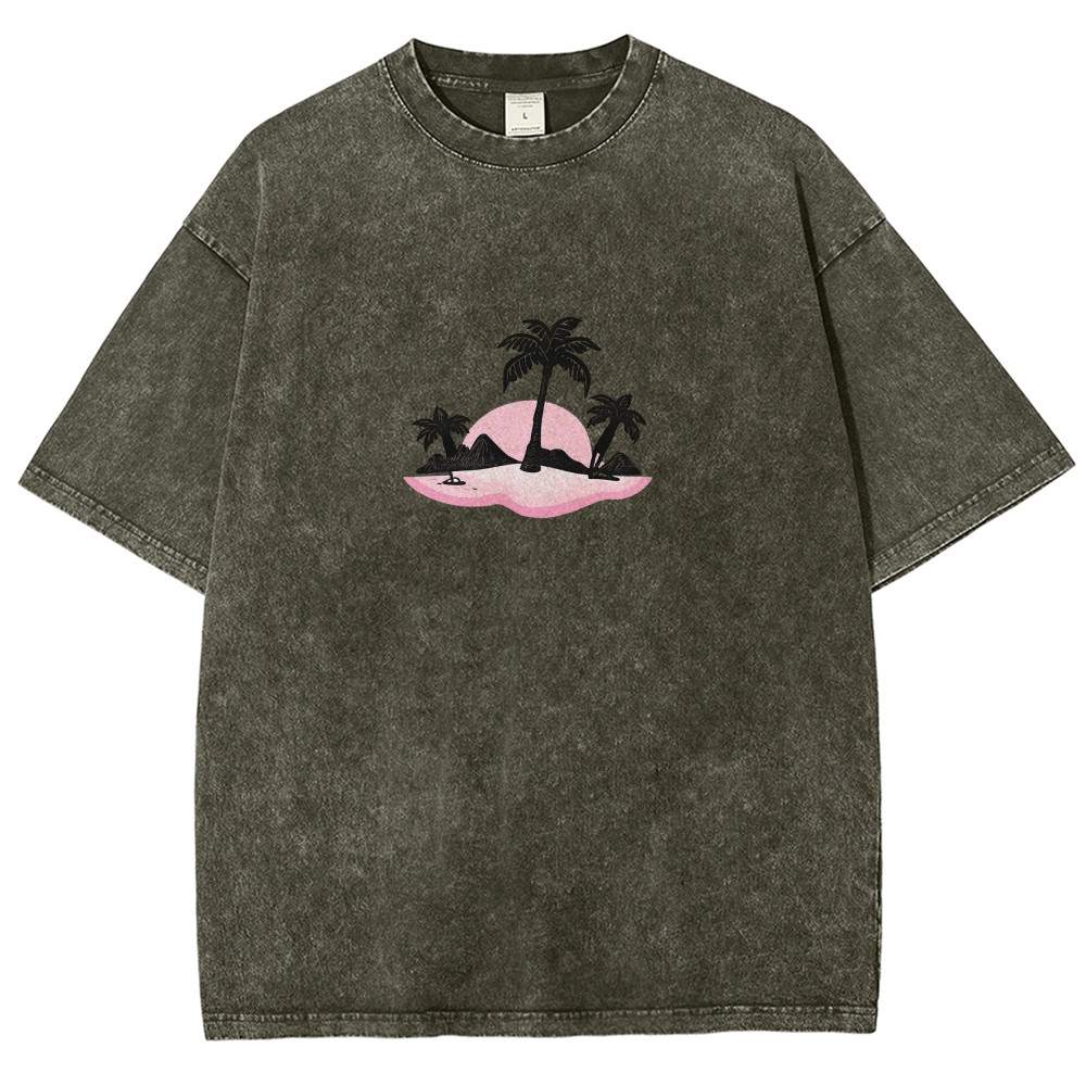 Washed T-Shirt | Surf Unisex Fit Holy Spirit Beach Club | TIDESENCE