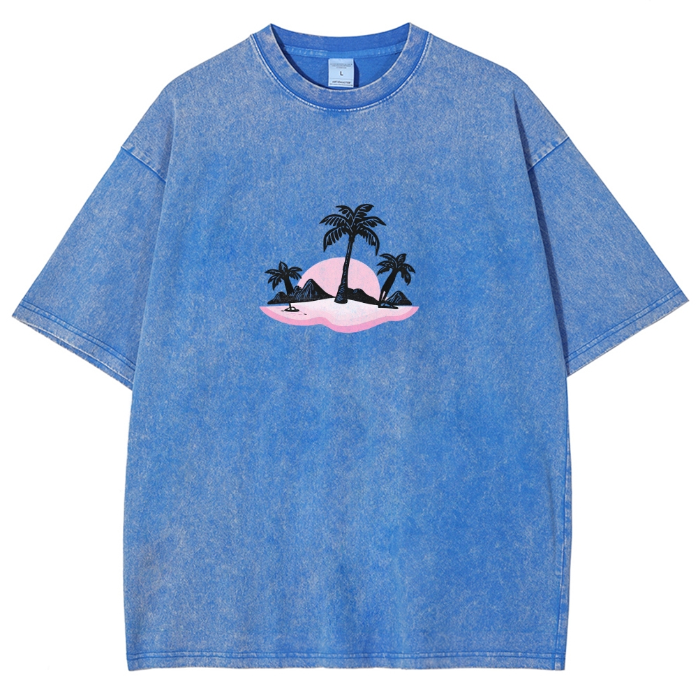 Washed T-Shirt | Surf Unisex Fit Holy Spirit Beach Club | TIDESENCE