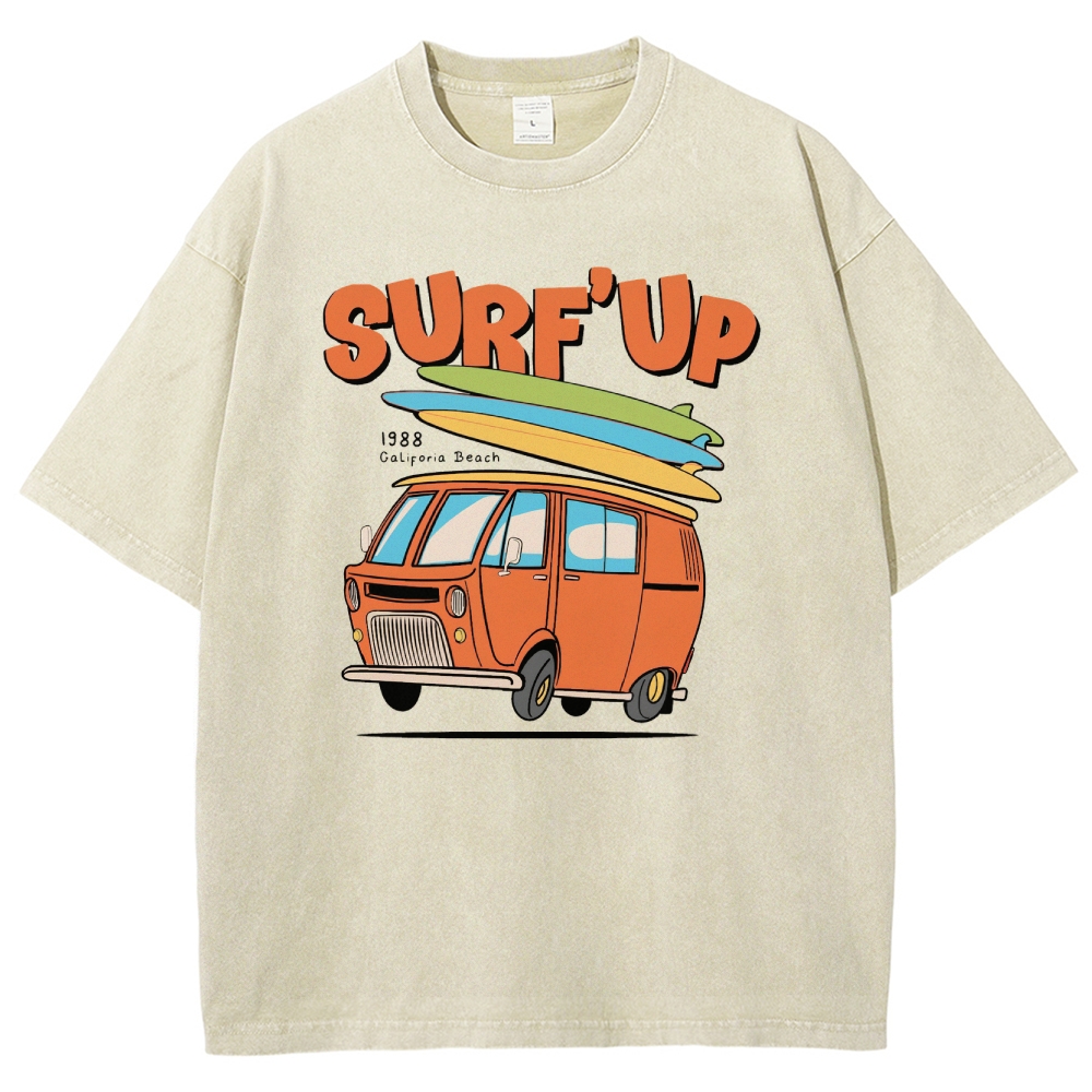 Washed T-Shirt | Surf Up Unisex Fit | TIDESENCE