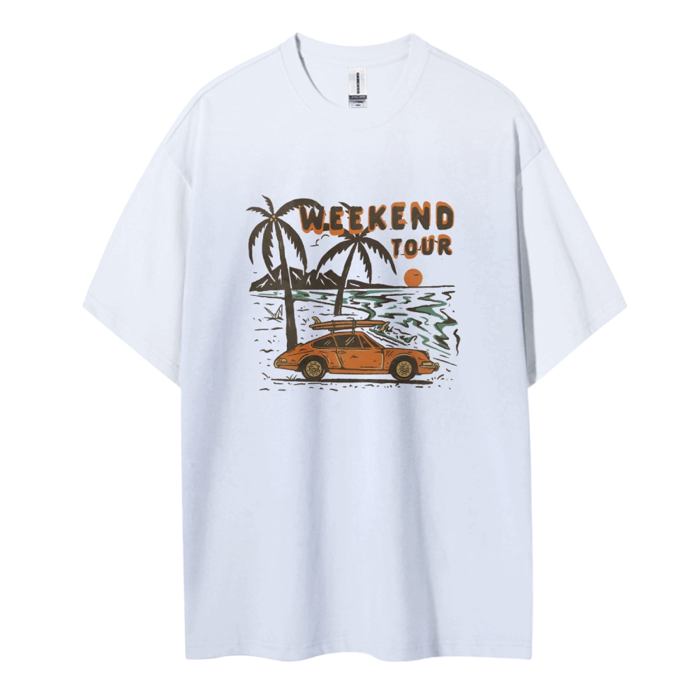 Cotton T-Shirt | Surf Journey Unisex Fit Weekend Tour | TIDESENCE
