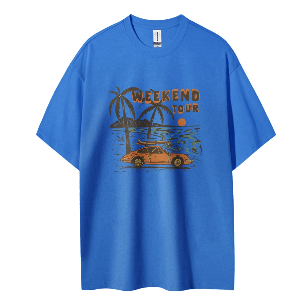Cotton T-Shirt | Surf Journey Unisex Fit Weekend Tour | TIDESENCE