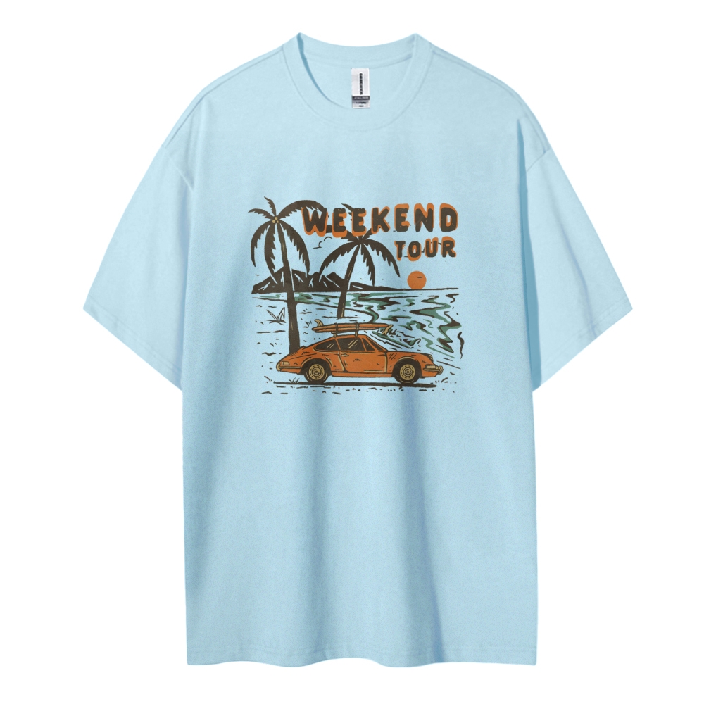 Cotton T-Shirt | Surf Journey Unisex Fit Weekend Tour | TIDESENCE