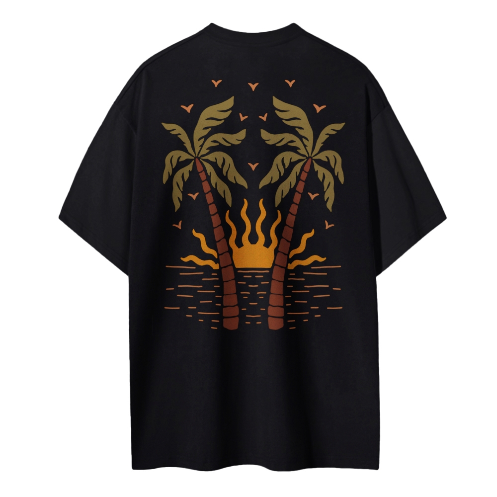 Cotton T-Shirt | Surf Hippie Sun Unisex Fit | TIDESENCE