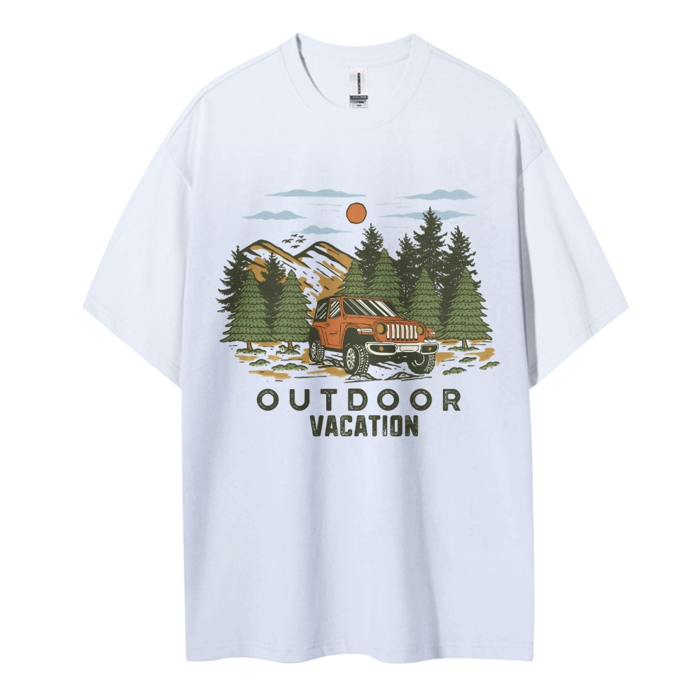 Cotton T-Shirt | Forest Journey Unisex Fit Outdoor Vacation | TIDESENC