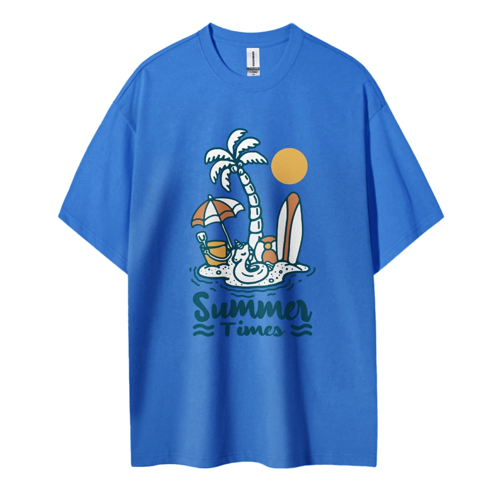 Cotton T-Shirt | Surf Unisex Fit Summer Times | TIDESENCE
