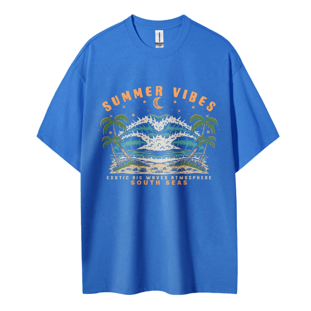 Cotton T-Shirt | Landscape Beach Unisex Fit South Seas | TIDESENCE