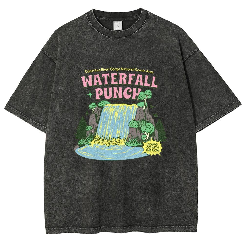 Washed T-Shirt | Waterfall Punch Unisex Fit | TIDESENCE