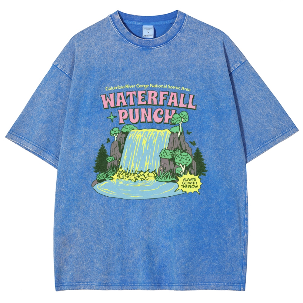Washed T-Shirt | Waterfall Punch Unisex Fit | TIDESENCE