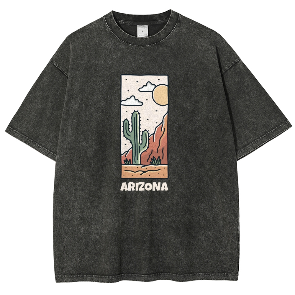 Washed T-Shirt | Landscape Unisex Fit Arizona | TIDESENCE