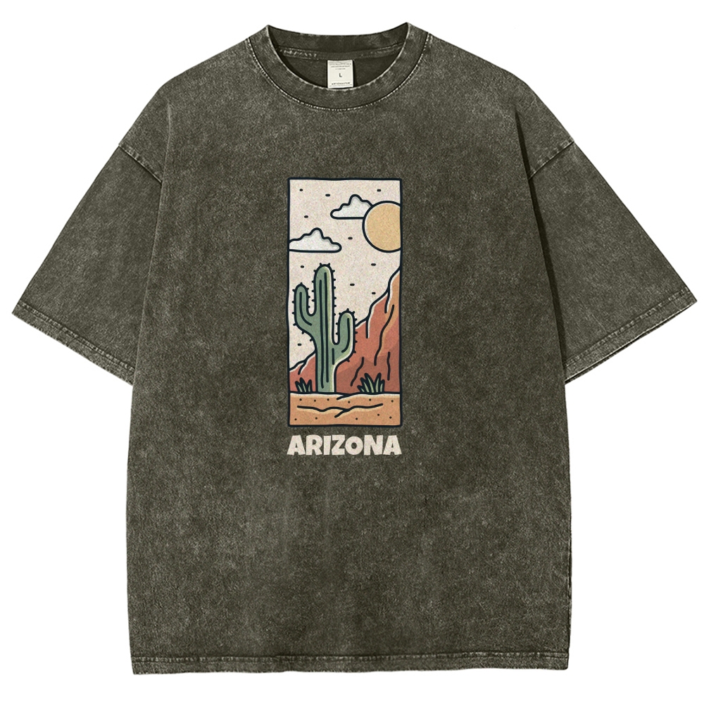 Washed T-Shirt | Landscape Unisex Fit Arizona | TIDESENCE