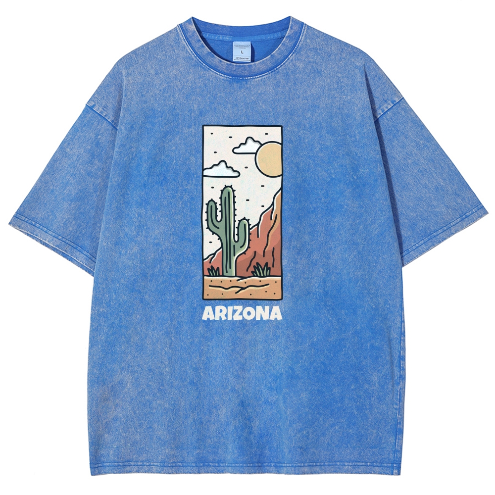 Washed T-Shirt | Landscape Unisex Fit Arizona | TIDESENCE