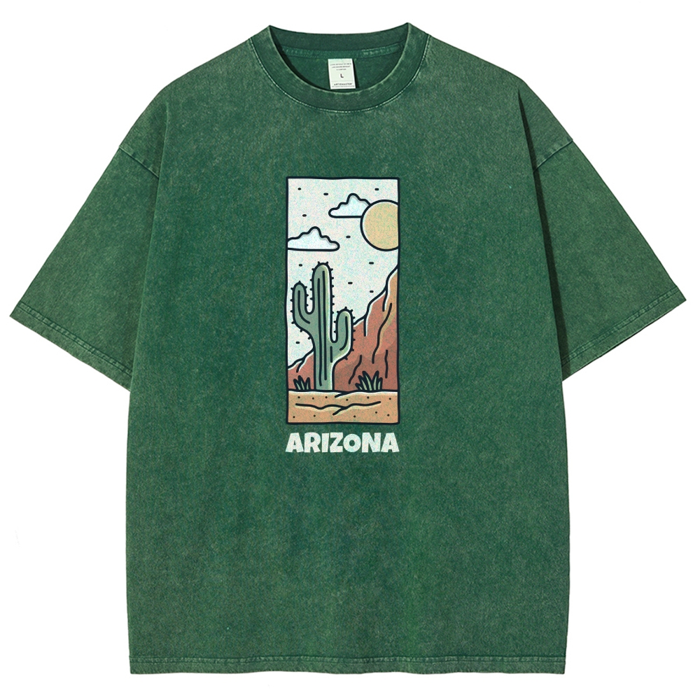 Washed T-Shirt | Landscape Unisex Fit Arizona | TIDESENCE