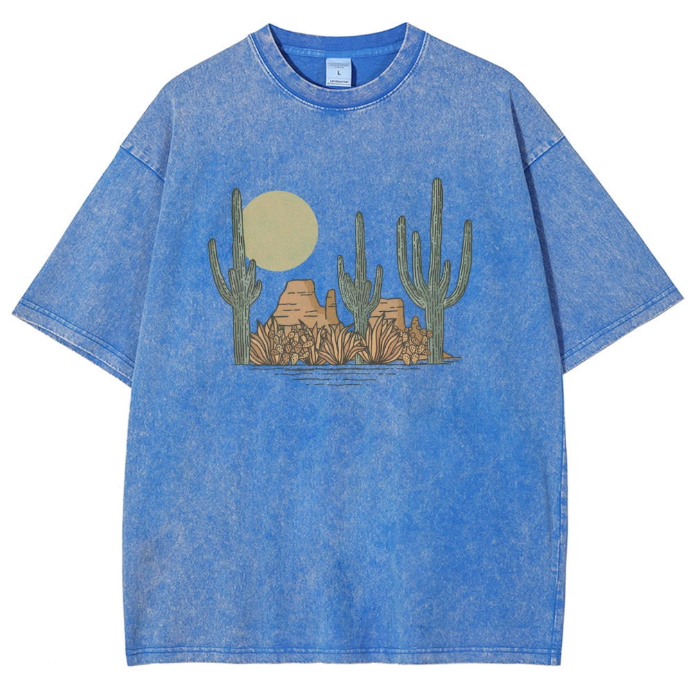 Washed T-Shirt | Landscape Desert Unisex Fit | TIDESENCE