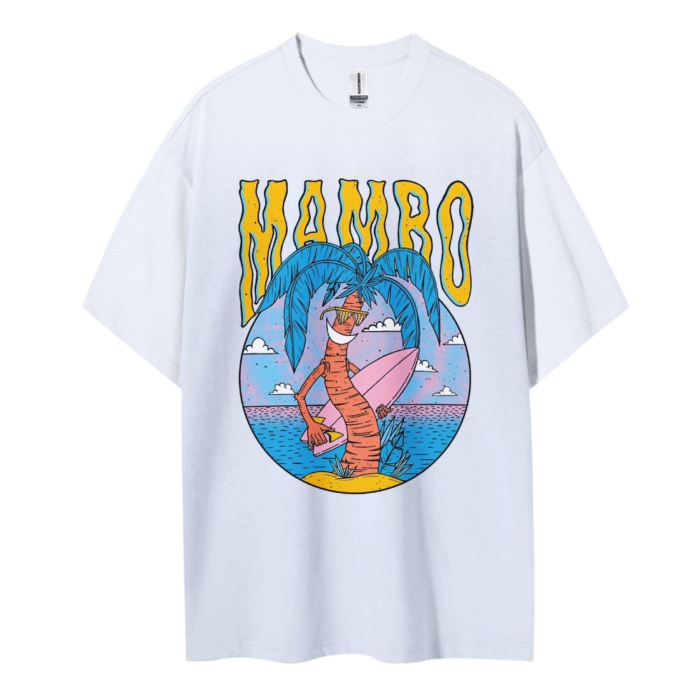 Cotton T-Shirt | Unisex Fit Landscape Surf Memro TEE | TIDESENCE