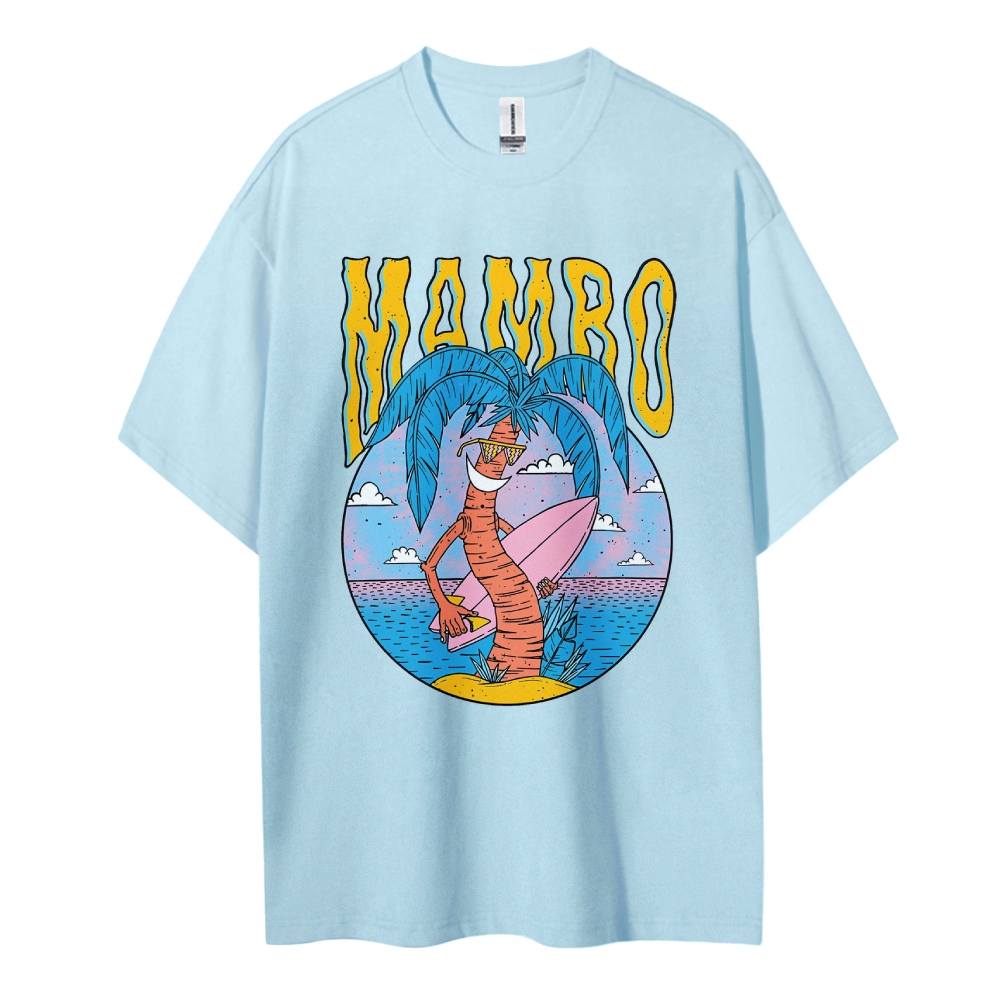 Cotton T-Shirt | Unisex Fit Landscape Surf Memro TEE | TIDESENCE