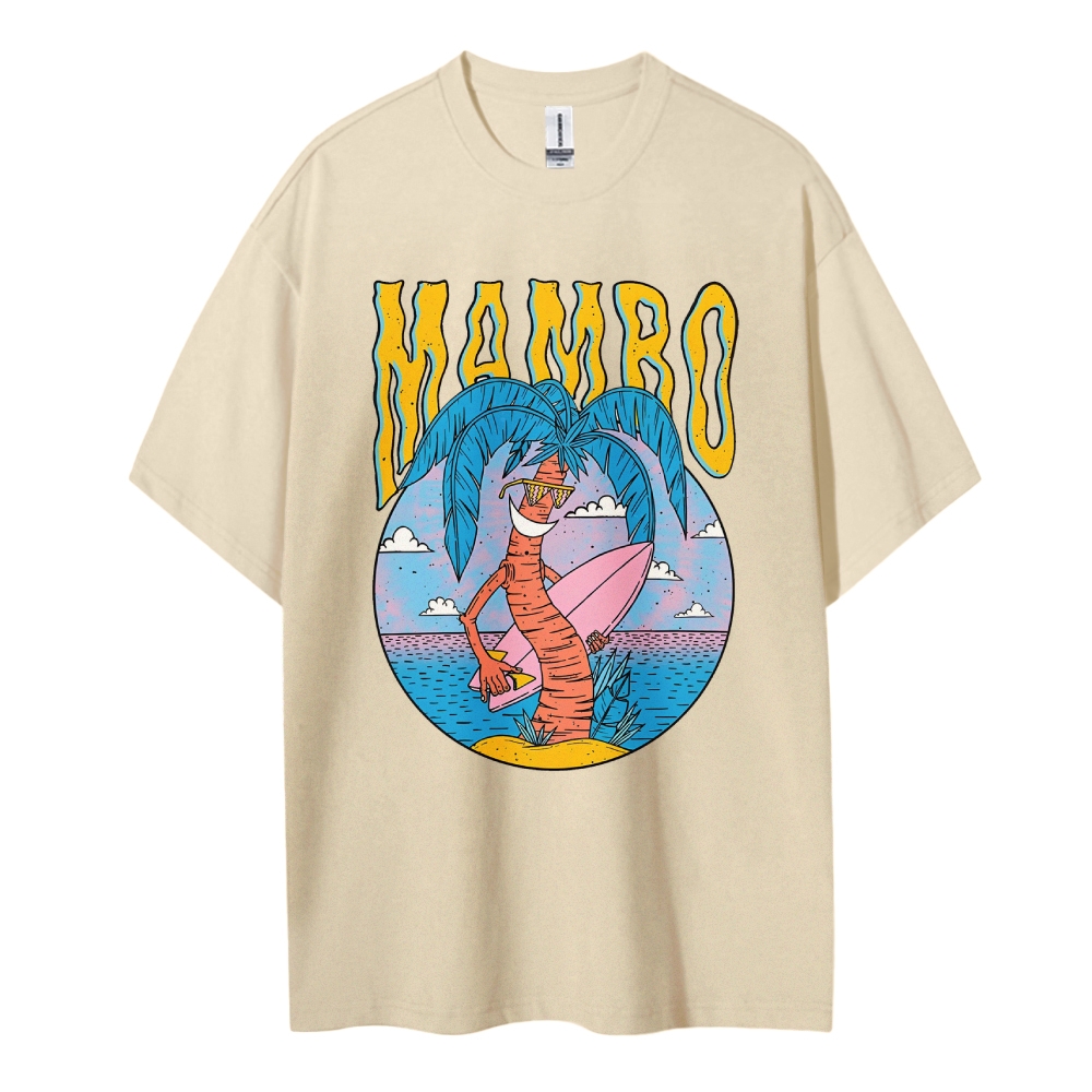 Cotton T-Shirt | Unisex Fit Landscape Surf Memro TEE | TIDESENCE