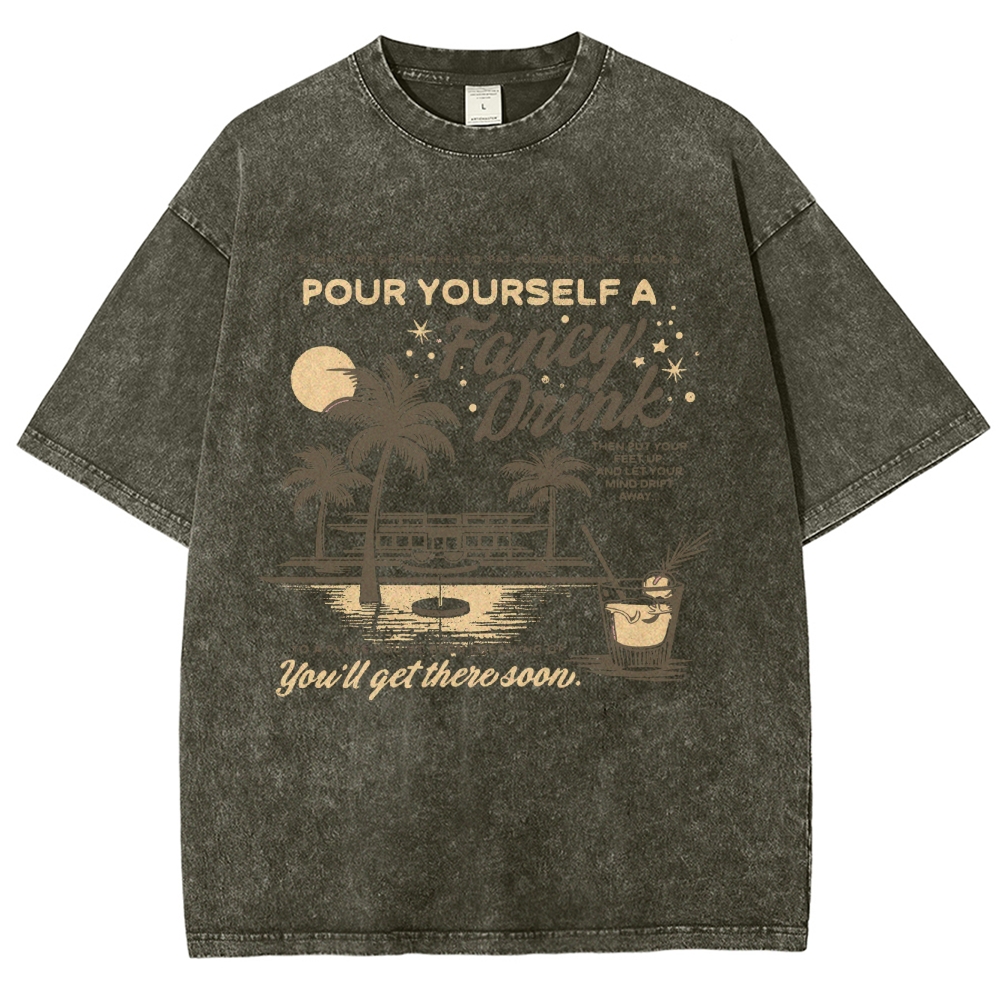 Washed T-Shirt | Unisex Fit Landscape Surf TEE | TIDESENCE