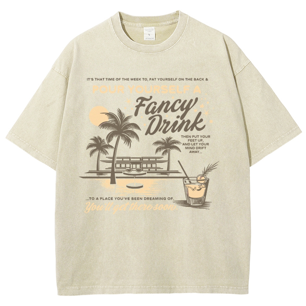 Washed T-Shirt | Unisex Fit Landscape Surf TEE | TIDESENCE