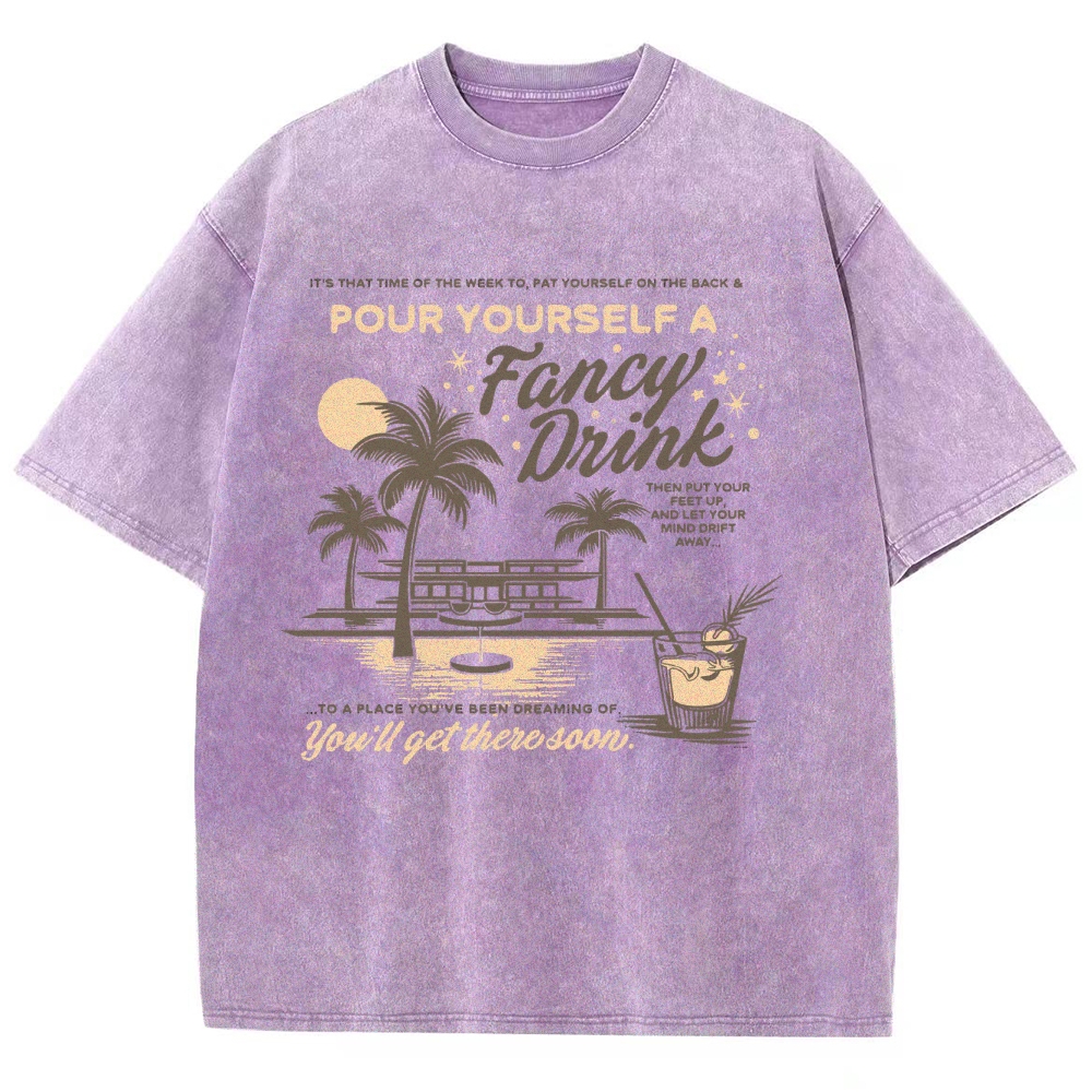 Washed T-Shirt | Unisex Fit Landscape Surf TEE | TIDESENCE