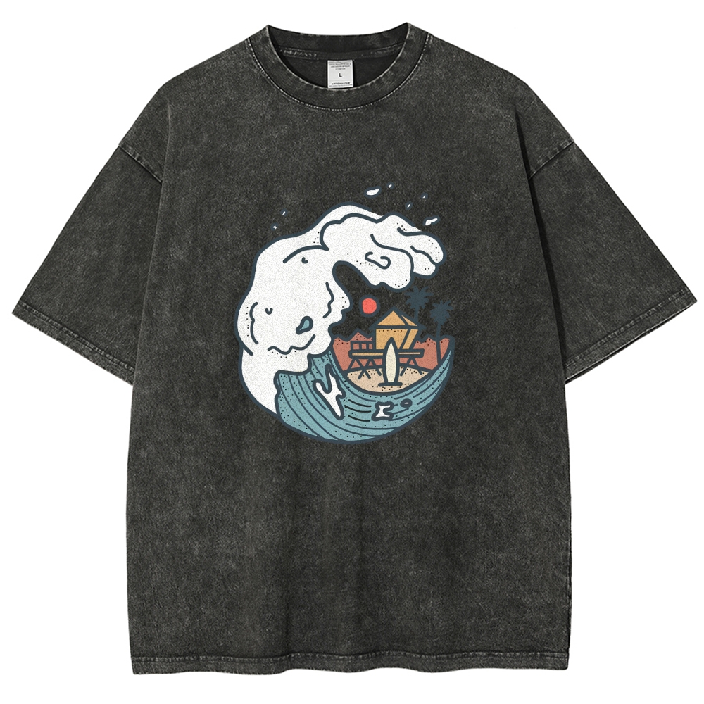 Washed T-Shirt | Unisex Fit Surf TEE | TIDESENCE