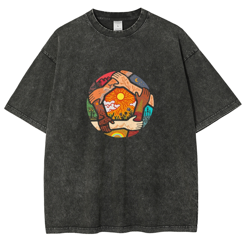 Washed T-Shirt | Unisex Fit TEE | TIDESENCE
