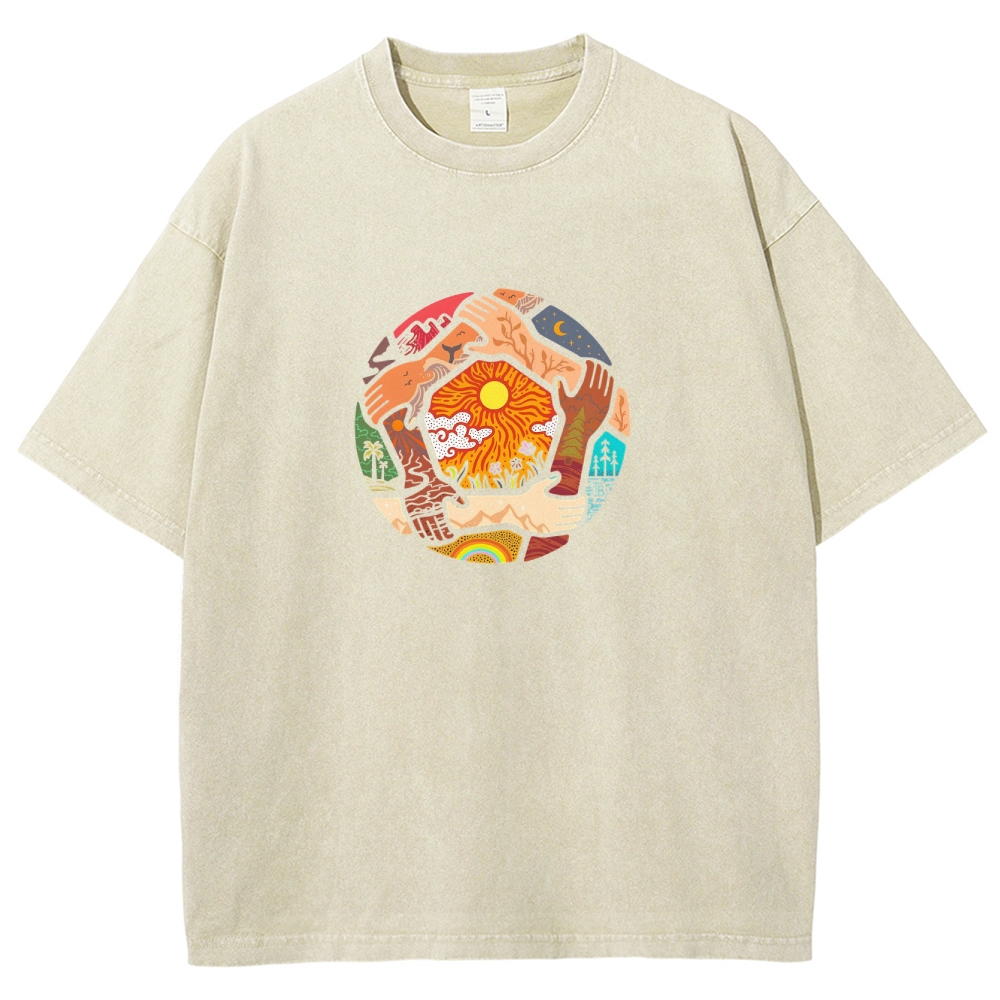 Washed T-Shirt | Unisex Fit TEE | TIDESENCE