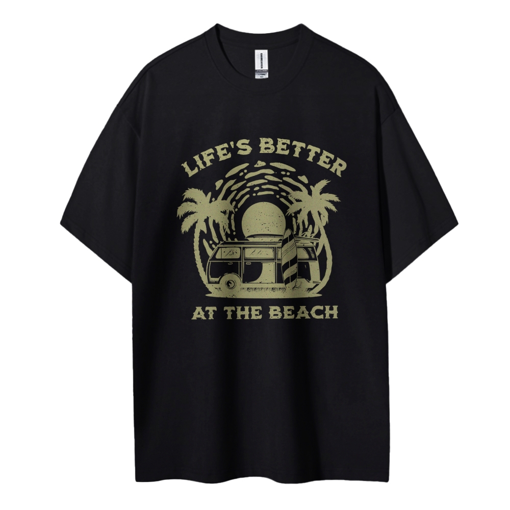 Cotton T-Shirt | Unisex Surf Beach Journey TEE | TIDESENCE