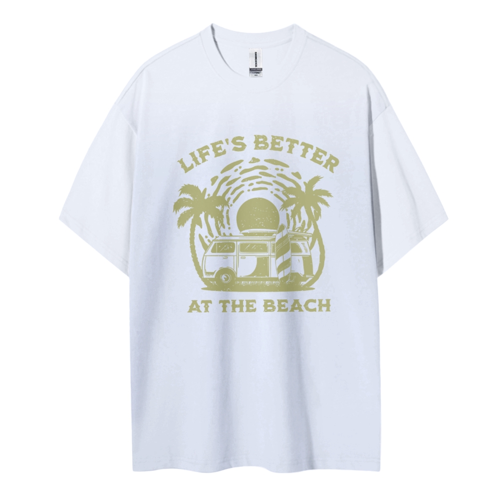 Cotton T-Shirt | Unisex Surf Beach Journey TEE | TIDESENCE