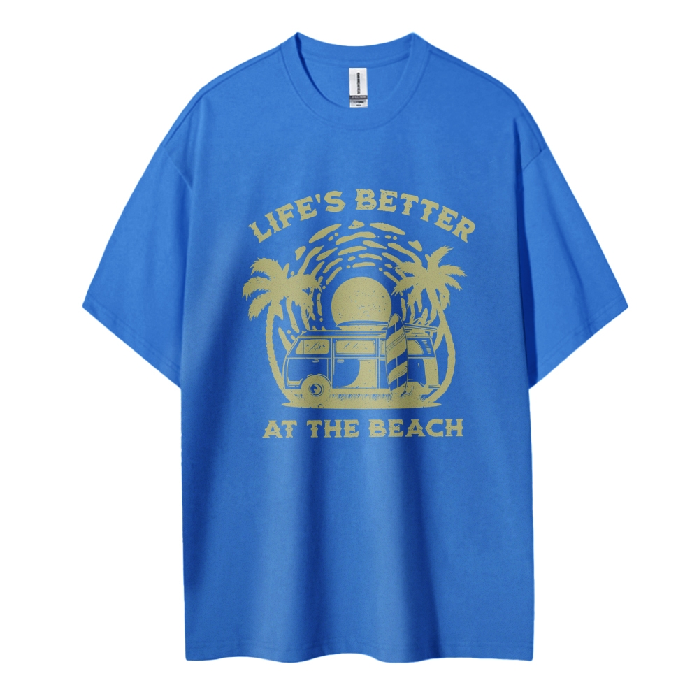 Cotton T-Shirt | Unisex Surf Beach Journey TEE | TIDESENCE