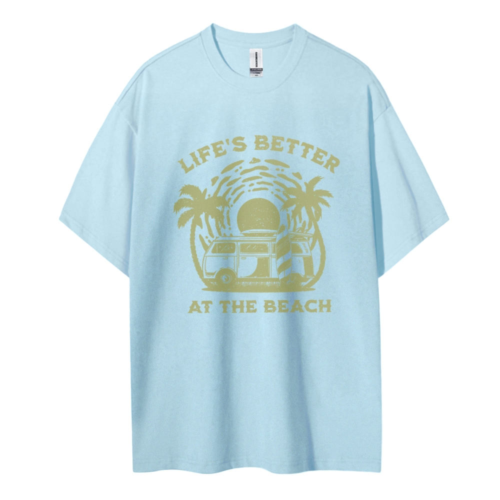 Cotton T-Shirt | Unisex Surf Beach Journey TEE | TIDESENCE