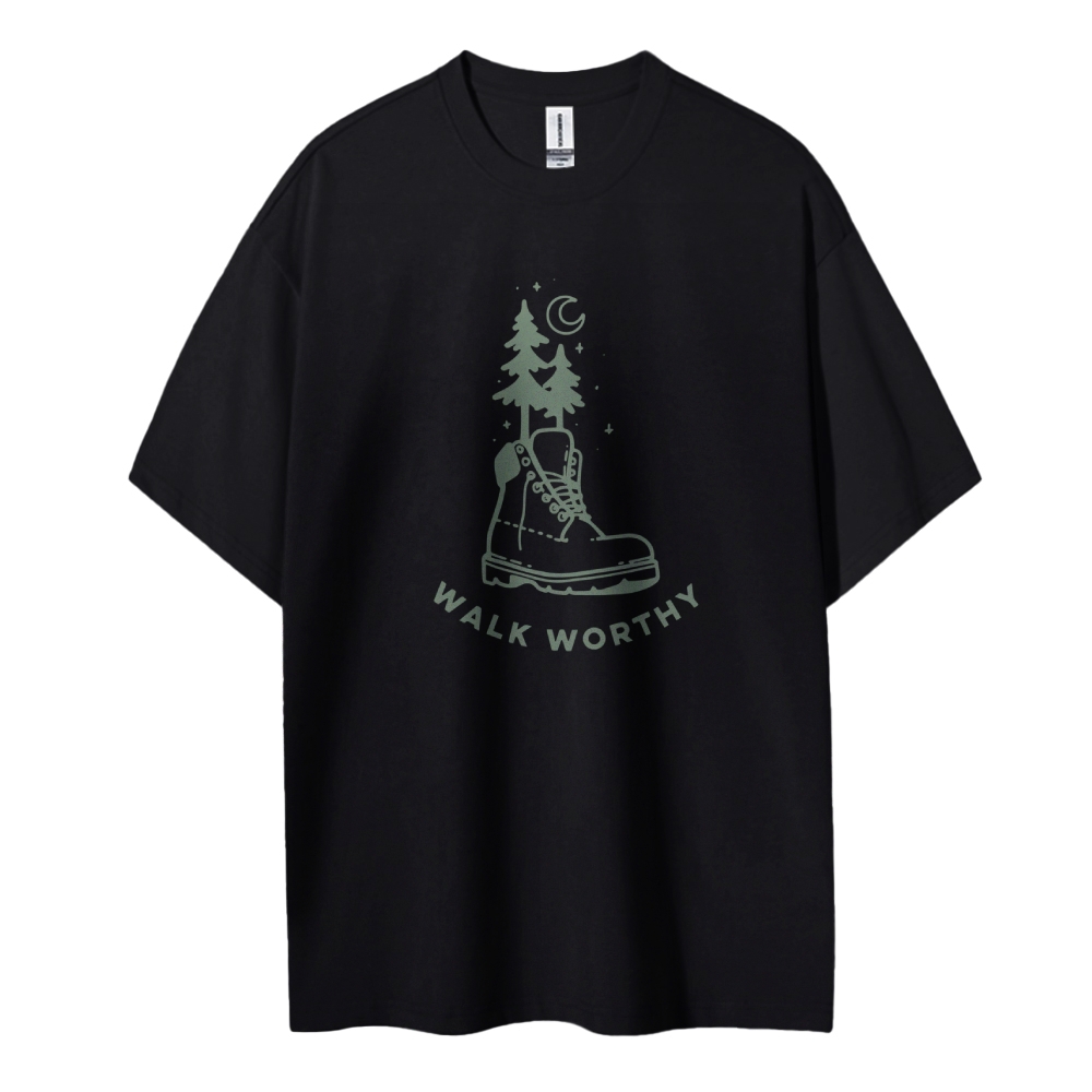 Cotton T-Shirt | Unisex Fit Walk Worthy Graphic Tee | TIDESENCE