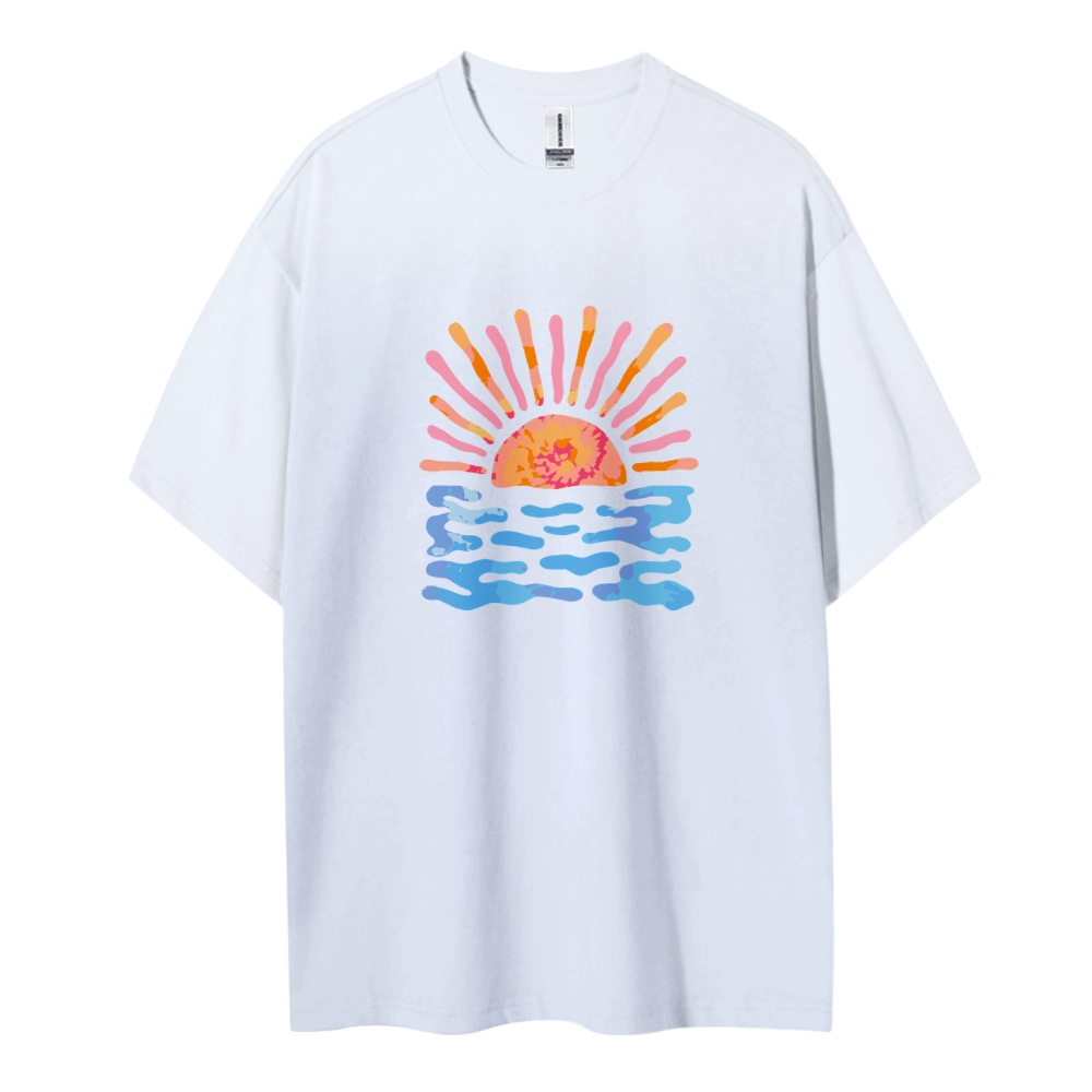 Cotton T-Shirt | Unisex Fit Landscape Graphic Tee | TIDESENCE