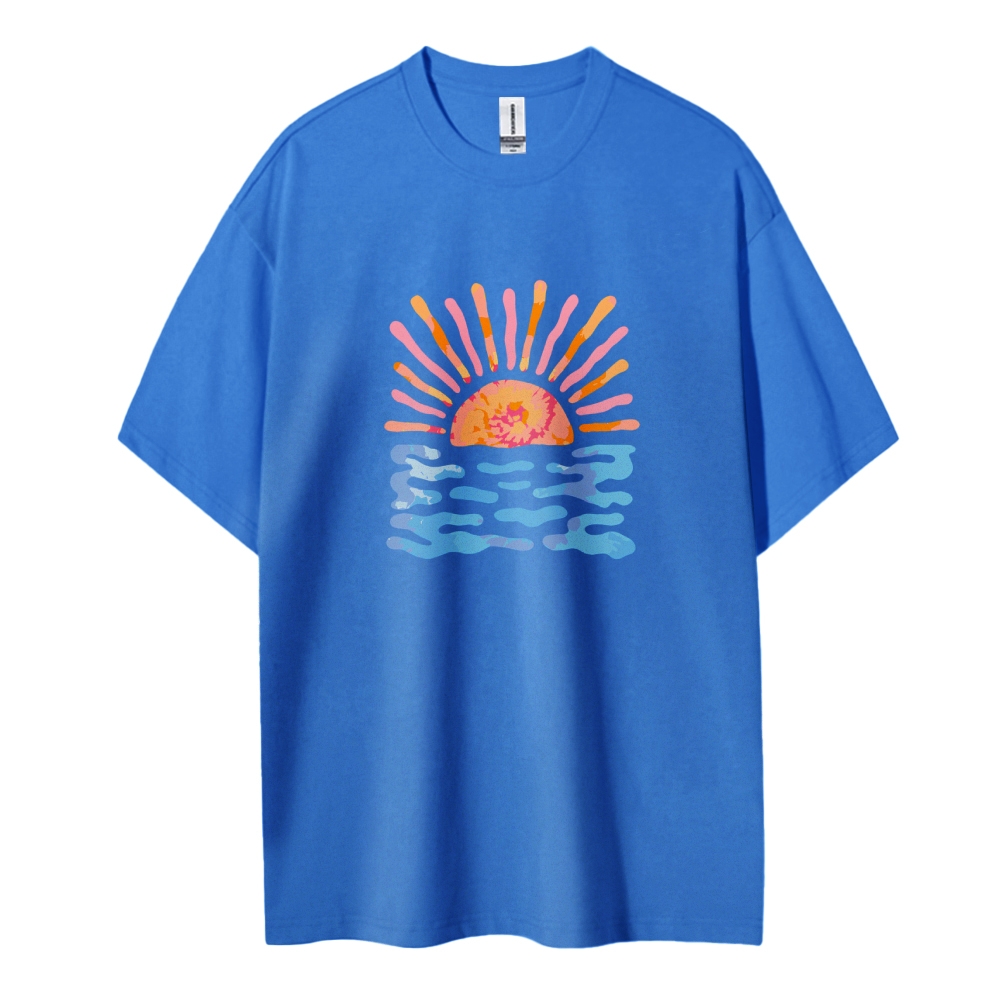 Cotton T-Shirt | Unisex Fit Landscape Graphic Tee | TIDESENCE