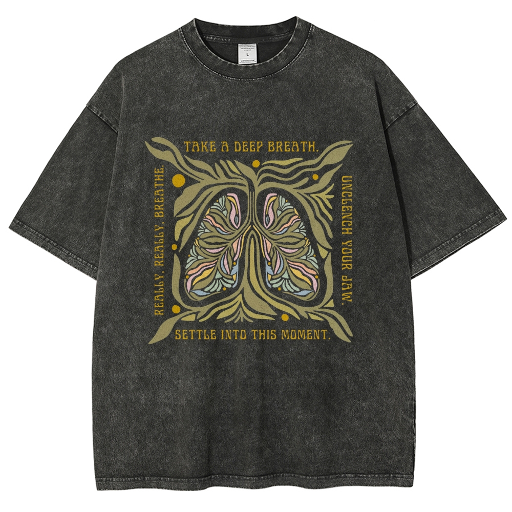Washed T-Shirt | Unisex Fit Graphic Tee | TIDESENCE
