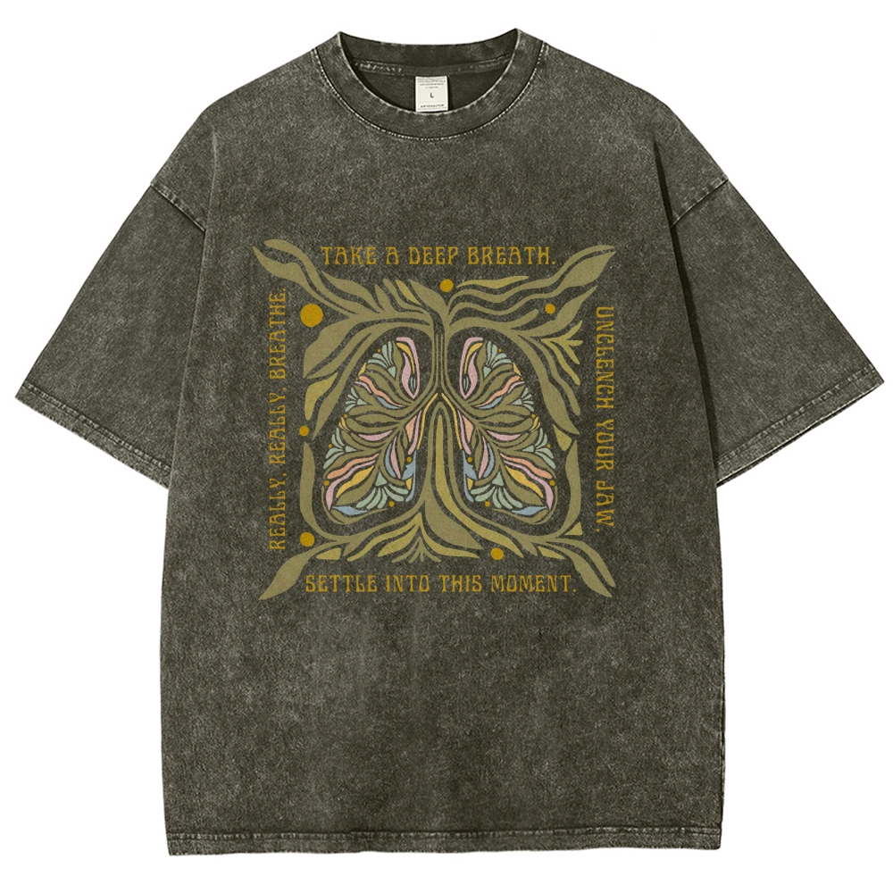 Washed T-Shirt | Unisex Fit Graphic Tee | TIDESENCE