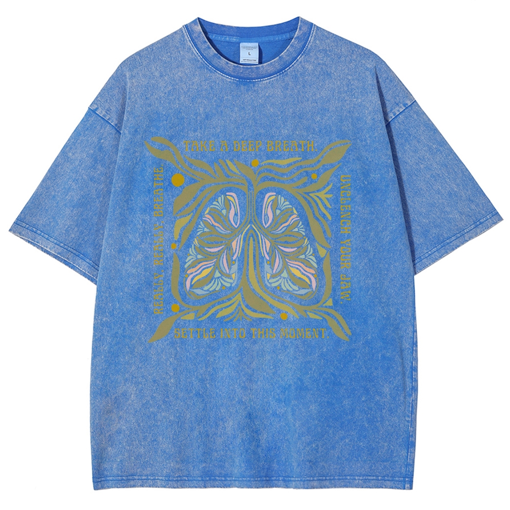 Washed T-Shirt | Unisex Fit Graphic Tee | TIDESENCE