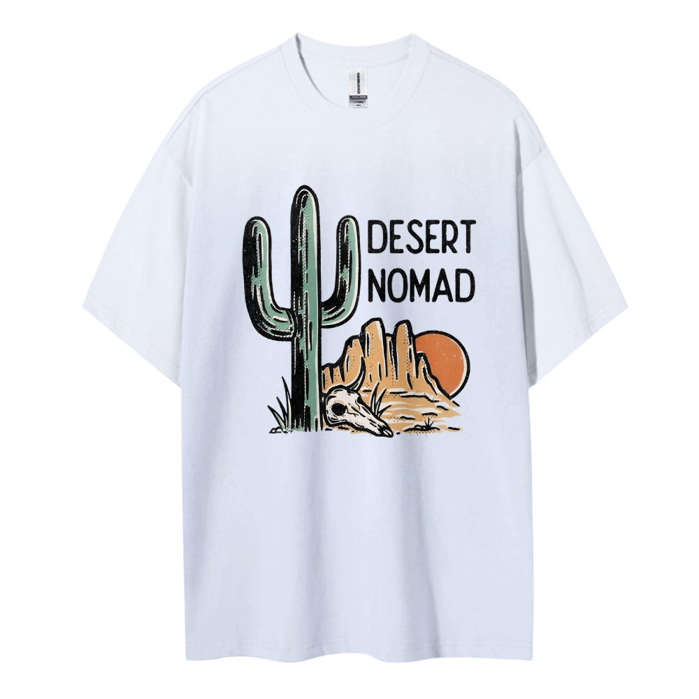 Cotton T-Shirt | Unisex Fit Desert Landscape Graphic Tee | TIDESENCE