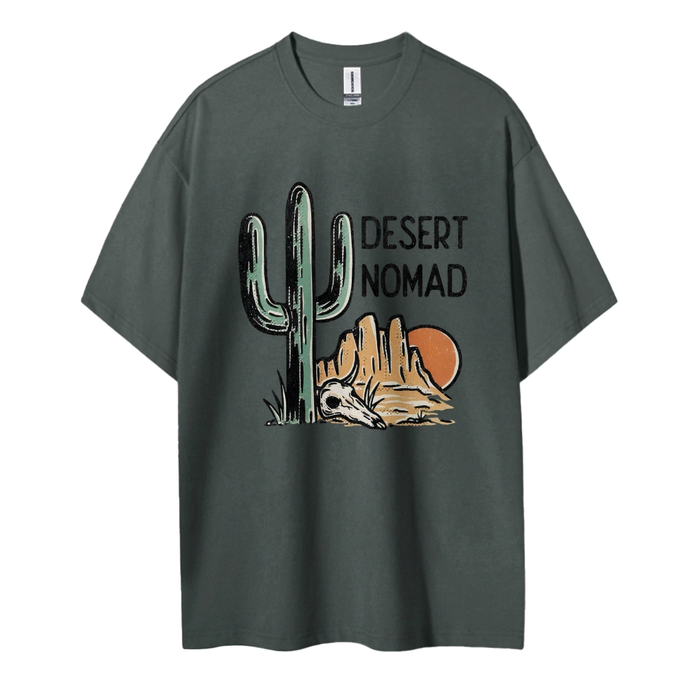 Cotton T-Shirt | Unisex Fit Desert Landscape Graphic Tee | TIDESENCE