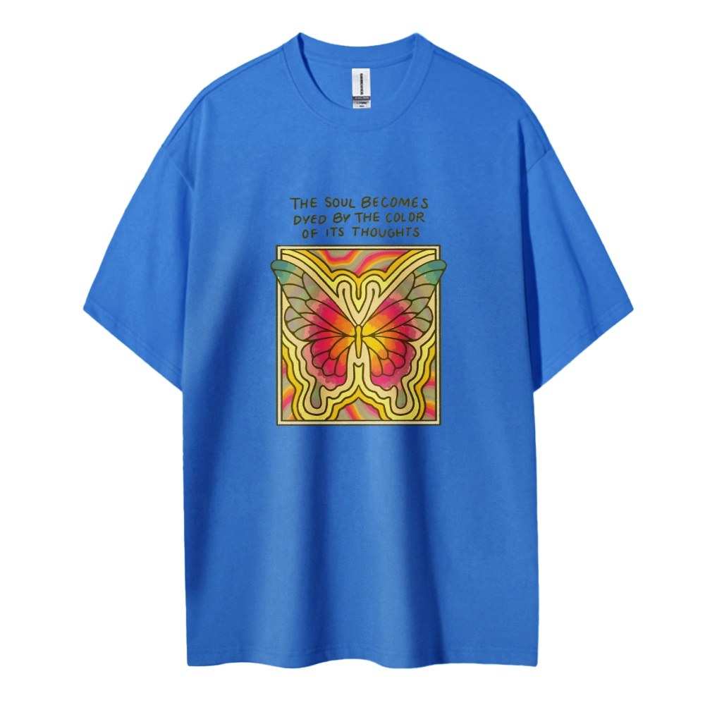 Cotton T-Shirt | Unisex Fit Butterfly Graphic Tee | TIDESENCE