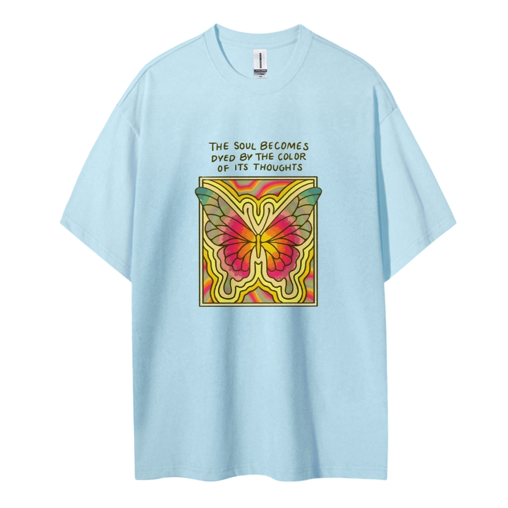 Cotton T-Shirt | Unisex Fit Butterfly Graphic Tee | TIDESENCE