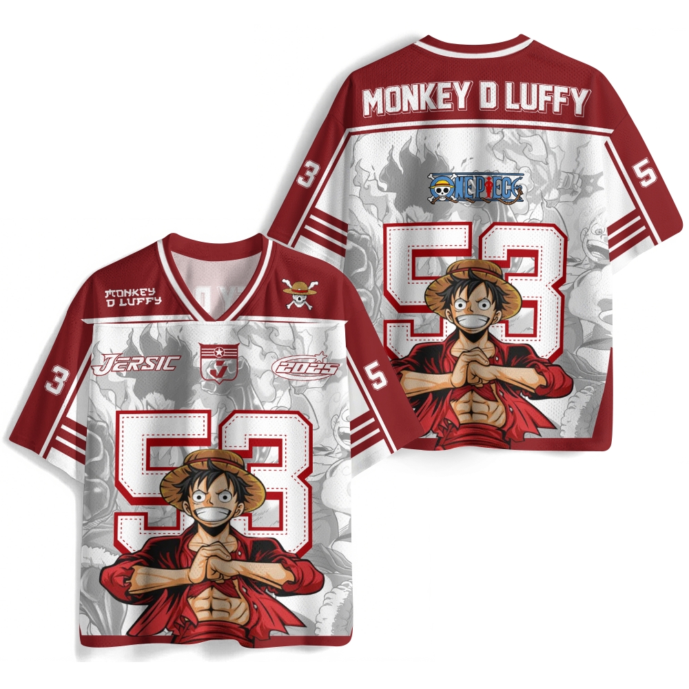 One Piece Luffy Anime Football Jersey