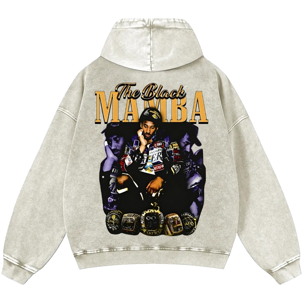 Unisex Casual Printed Double-sided Washed Hoodie 2512006005