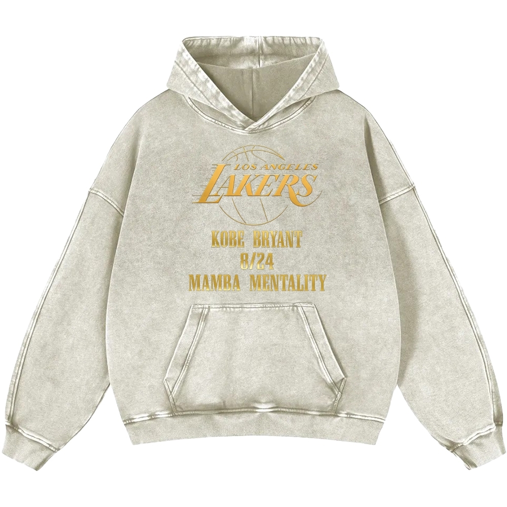 Unisex Casual Printed Double-sided Washed Hoodie 2512006005